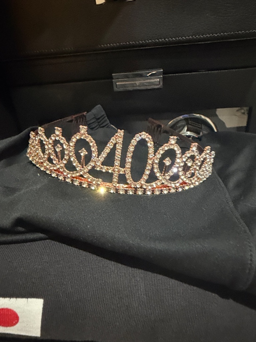 40 Rhinestone Tiara Headband - Rose Gold Sparkle